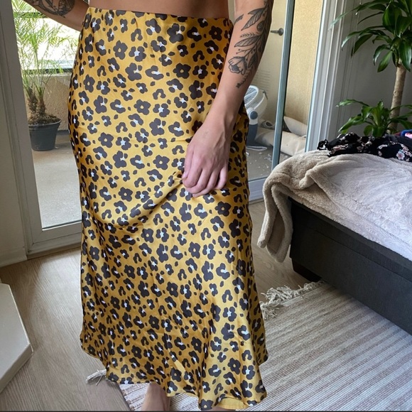 Yellow cheetah skirt Clearance